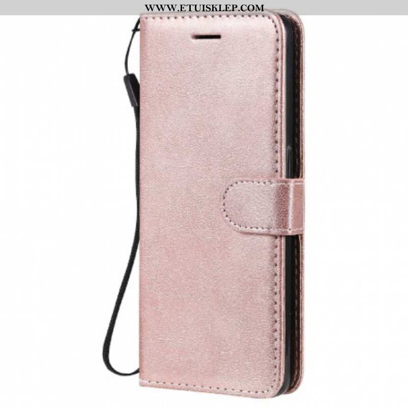 Etui Folio do Oppo Reno 6 5G z Łańcuch Solid Color Series Strappy